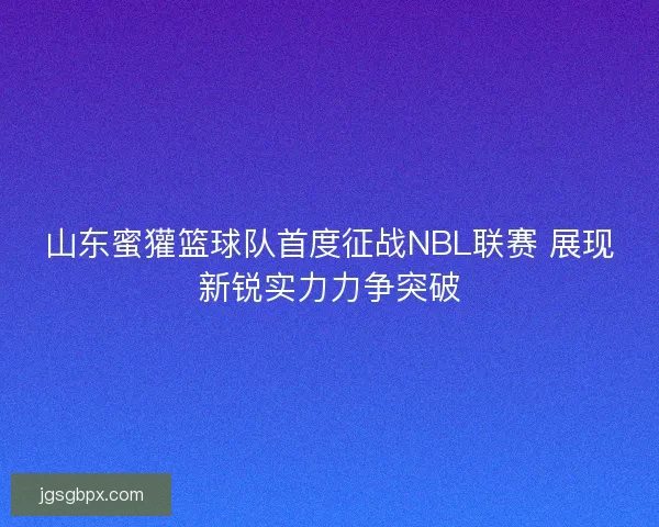 山东蜜獾篮球队首度征战NBL联赛 展现新锐实力力争突破